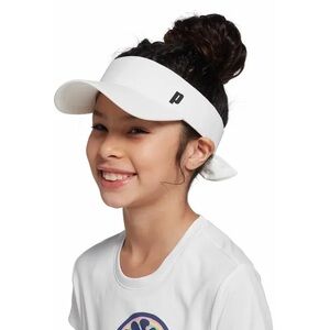 New Prince Girls bow tennis/golf sports white & black visor